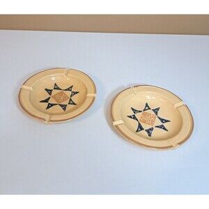 Pfaltzgraff America Stoneware 1989 Ashtray 6-5/8" NOS Unused Set of 2 Vtg